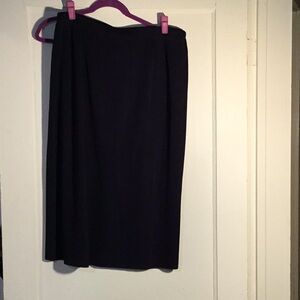 Misook skirt midi deep navy blue